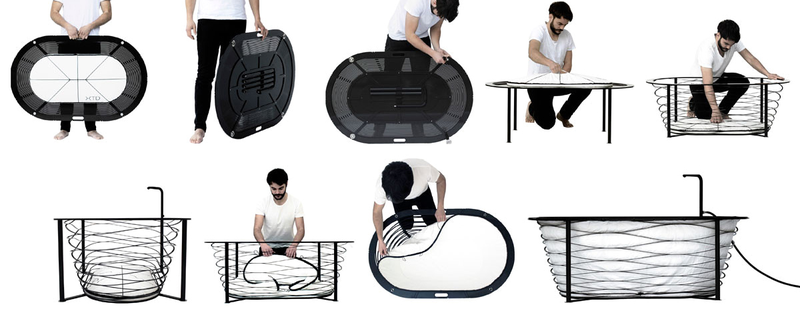 Illustration for article titled Portable Bathtub Packs Flatter Than a Stolen Hotel Bathrobe